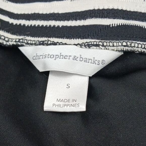 Christopher & Banks Skirt Midi Striped Straight Zebra Pull On Womens Size Small - Picture 5 of 6